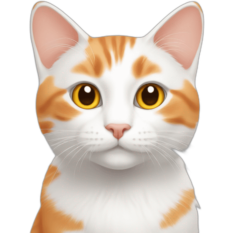 orange and white cat most white emoji