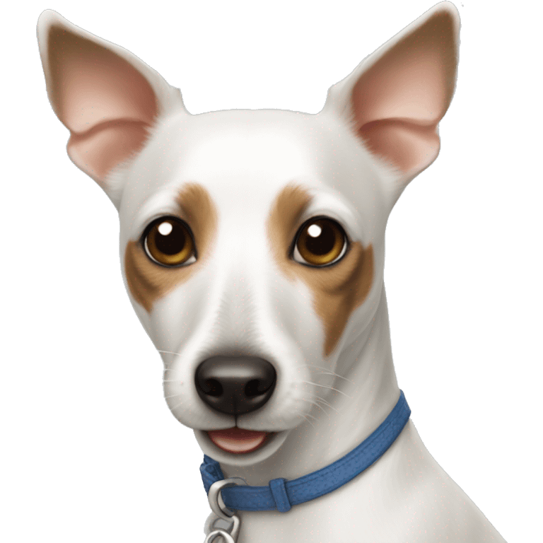 WHITE rat terrier  emoji