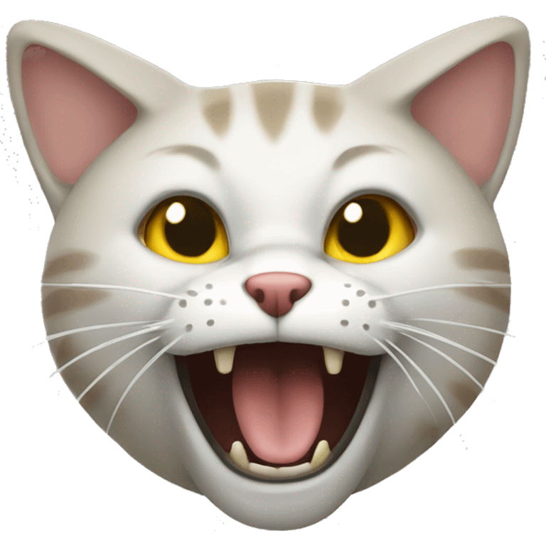 cat hissing emoji