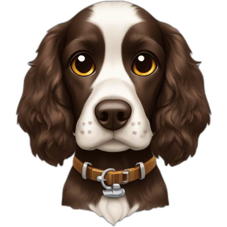 dark brown cocker spaniel as pilot emoji