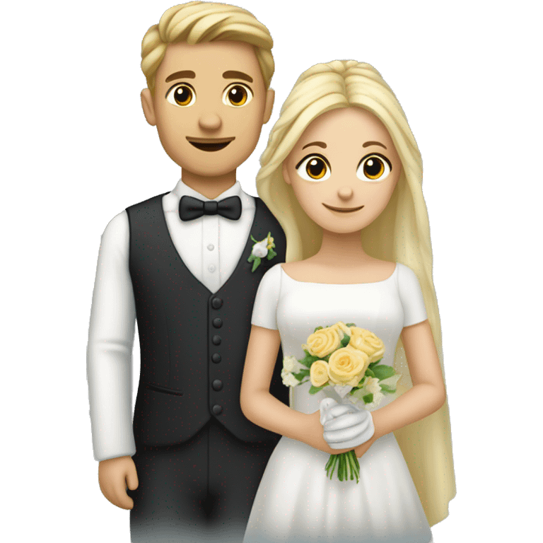 Ein Junge und ein Mädchen heiraten emoji