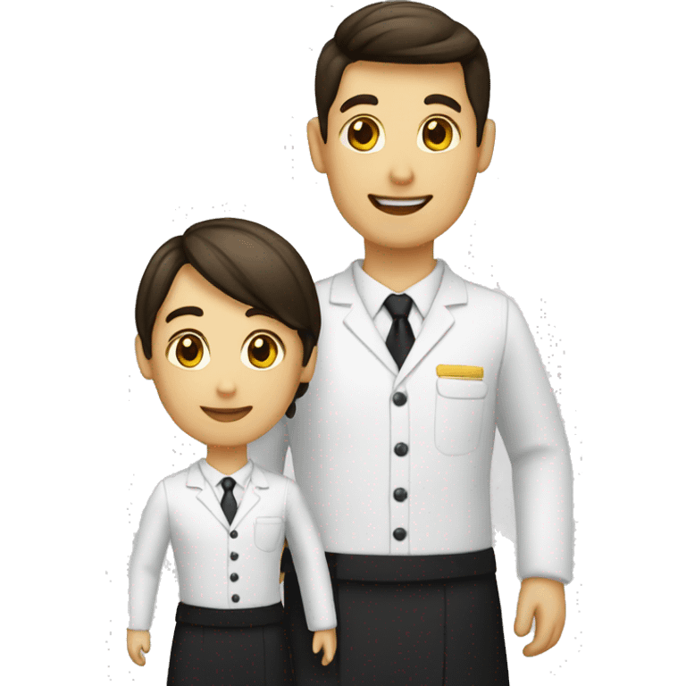   waiter and uniform emoji