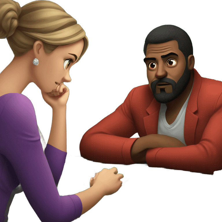 Sad bearded man loses money at casino with date emoji