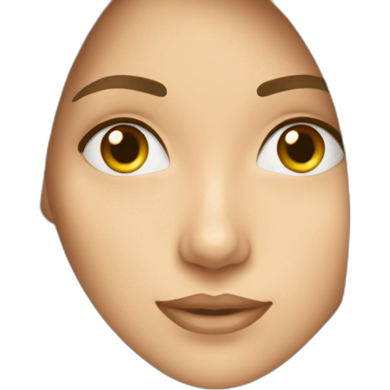 Mujer pelo rubio largo, cara ovalada y ojos grises emoji