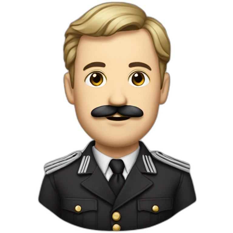 Adolf Schicklgruber with black little mustache emoji