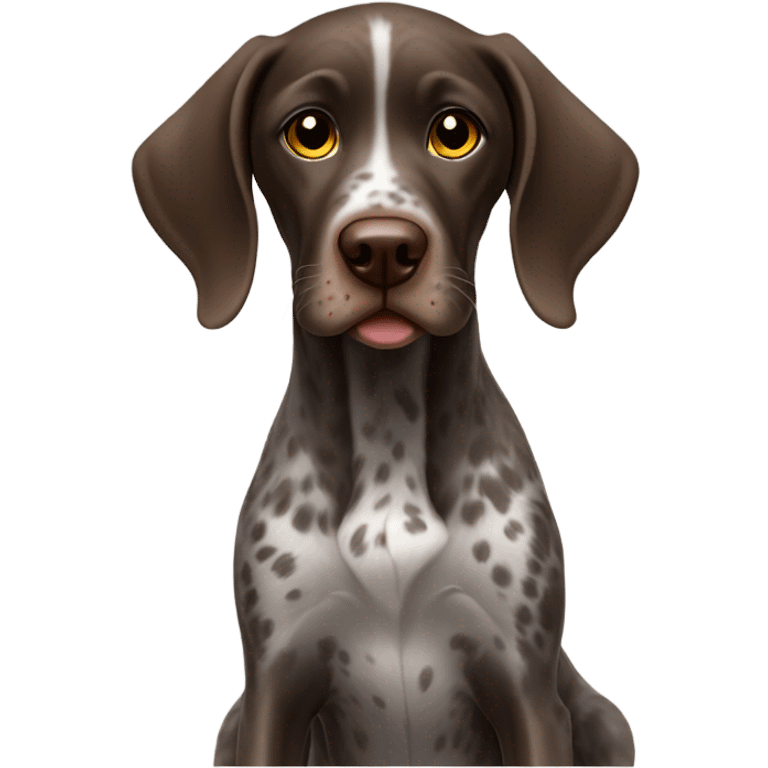 german short hair pointer sitting  emoji