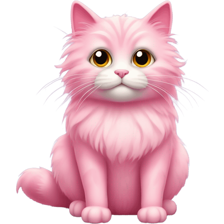 a pink cat emoji