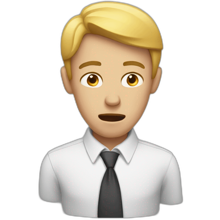 Stressed man emoji