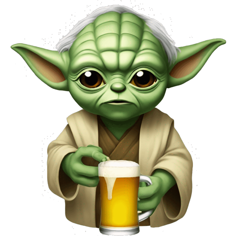 Yoda drink beer emoji