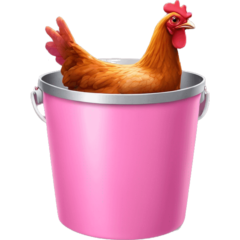 Pink bucket of chicken  emoji