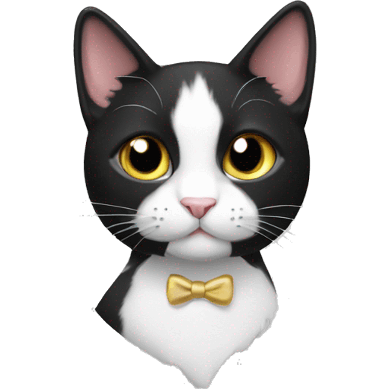 Tuxedo cat emoji