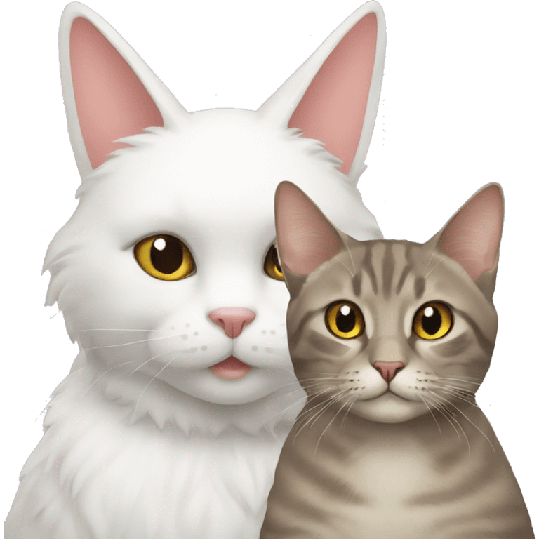 Cat and rabitt emoji