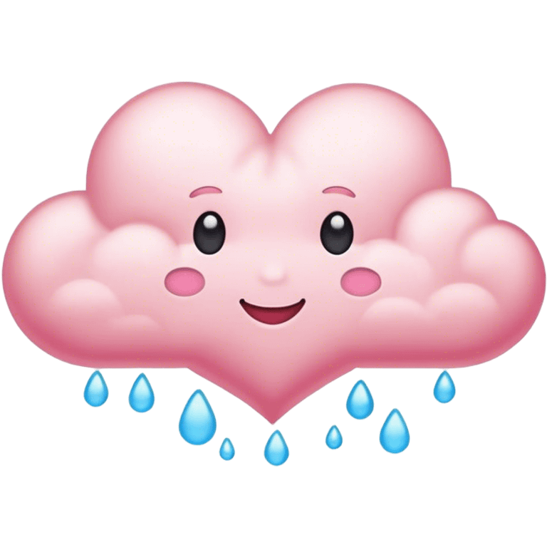 pink heart + cloud emoji