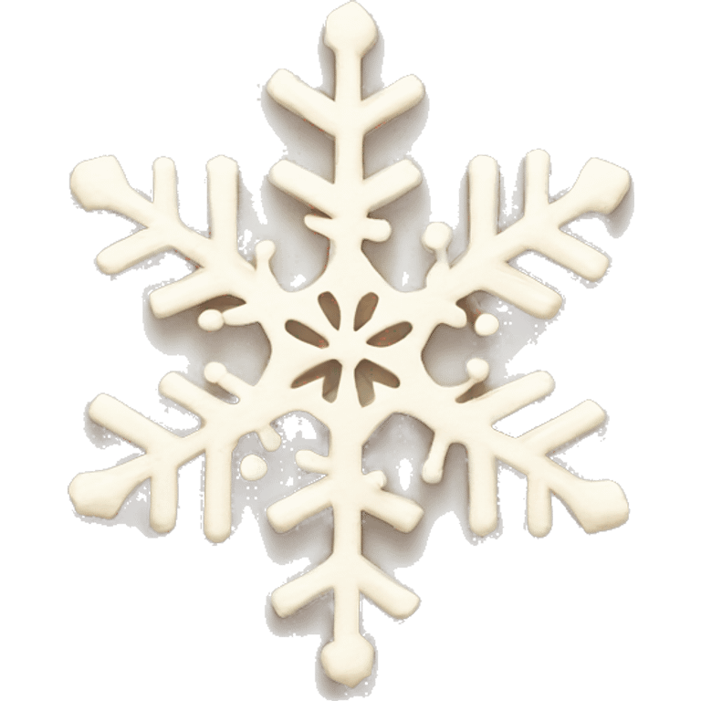 Beautiful beige snowflake emoji