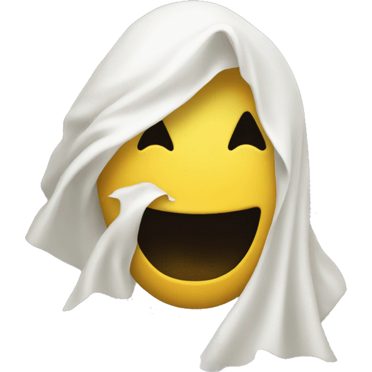 yellow face with ghost coming out mouth emoji