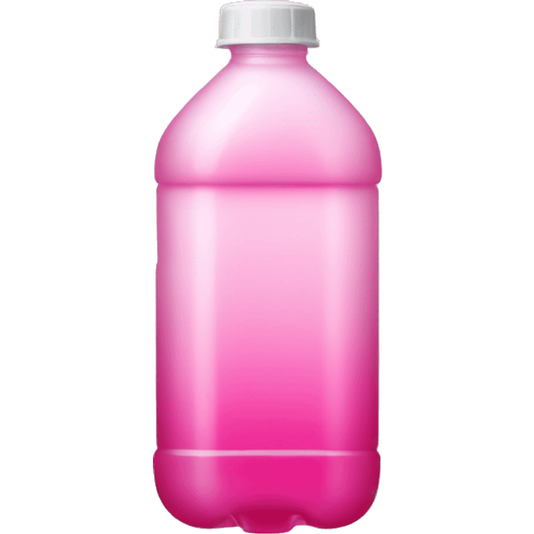 plastic bottle with crystaline pink liquid emoji