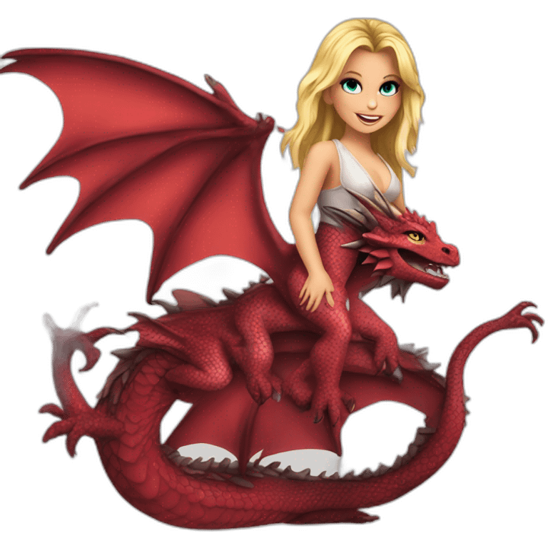 Britney sur un dragon emoji