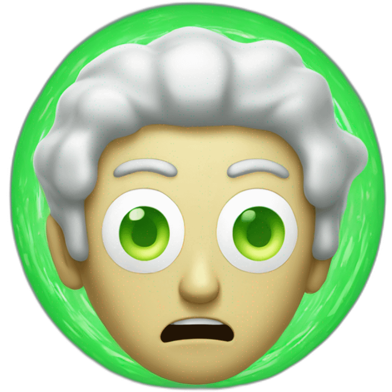 ricky and morty style green portal emoji