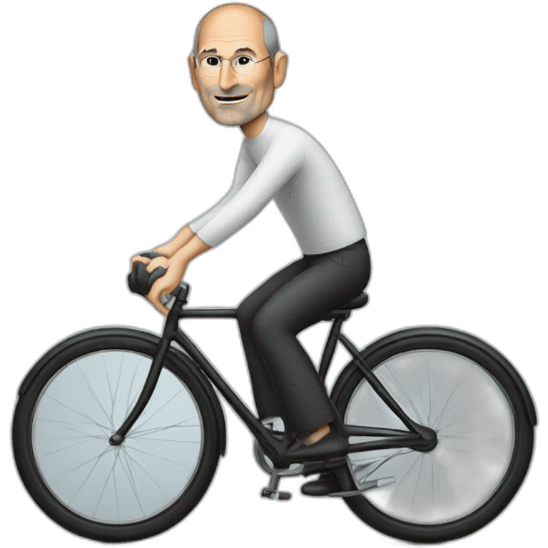 steve jobs riding bicycle emoji