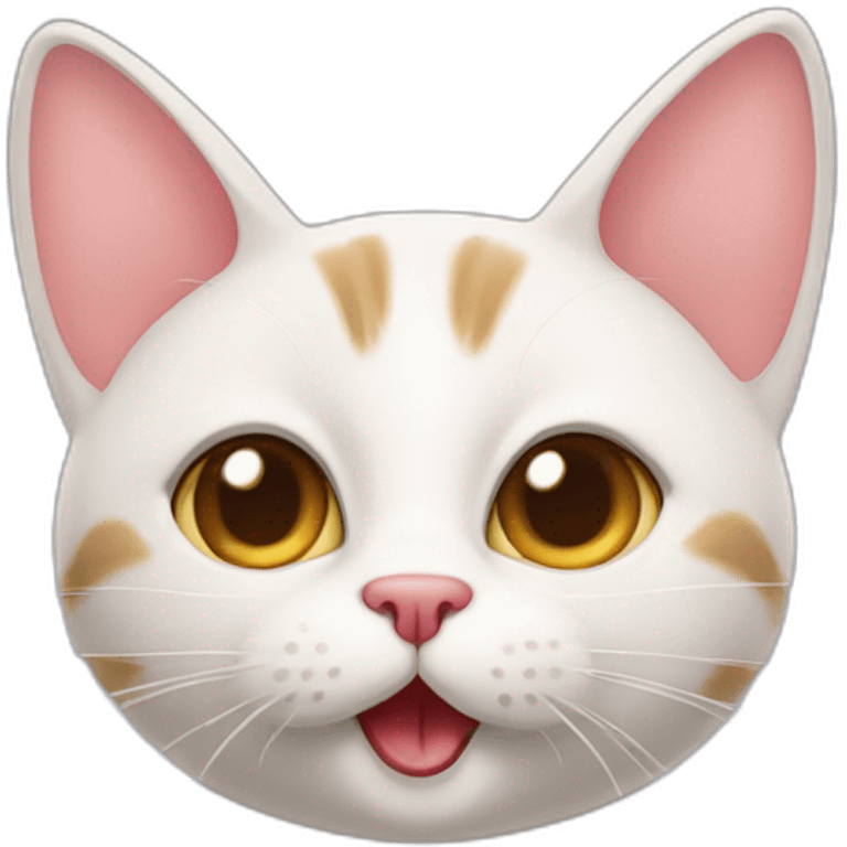 Silly cat with tongue out emoji