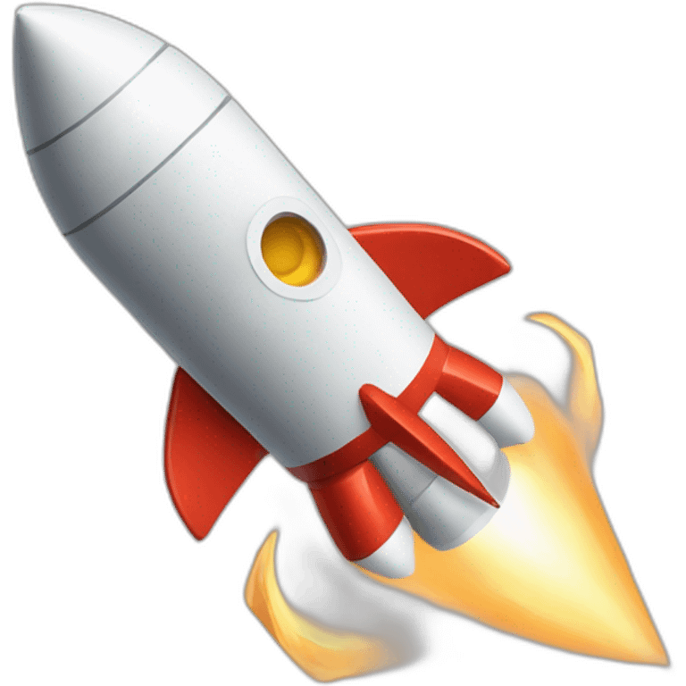 rocket going around moon like slingshot manuever emoji