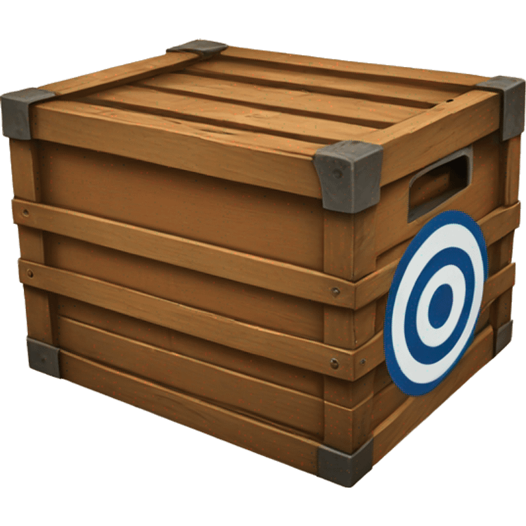 rusty crate with bullseye on it emoji