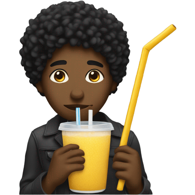 Black person hold the last straw emoji