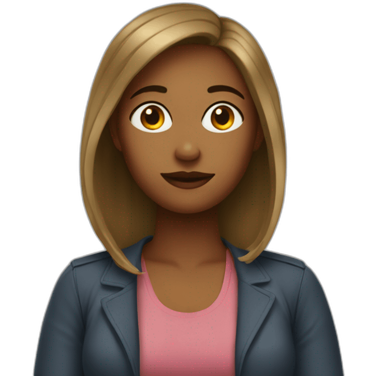 Femme au gros sien emoji