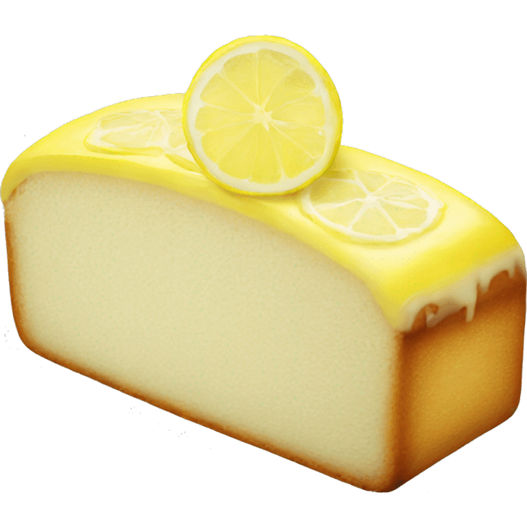 Iced lemon loaf slice emoji