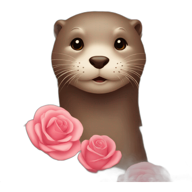 otter with roses emoji