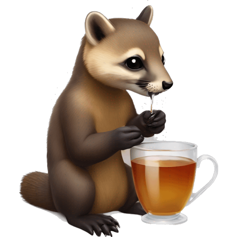 Tatarka marten drinks tea emoji