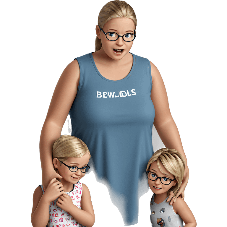 girl with boys and glasses emoji