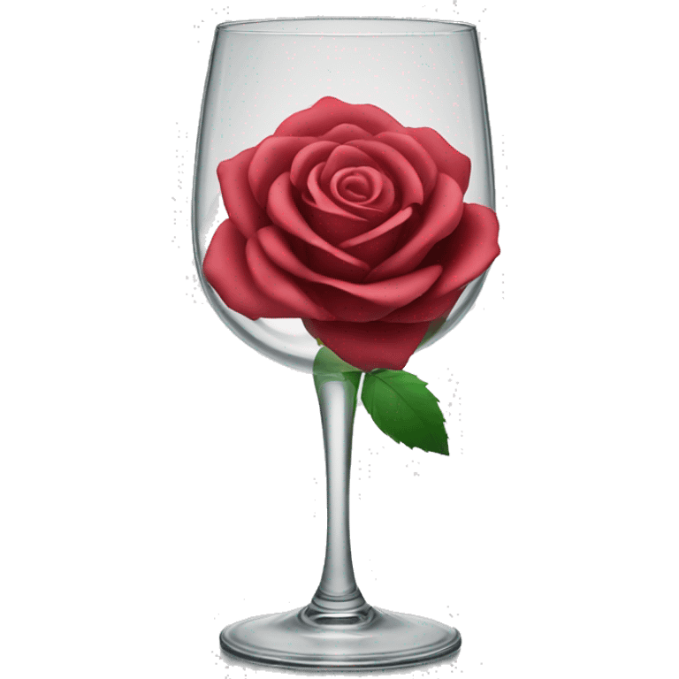 Rose in the glass emoji