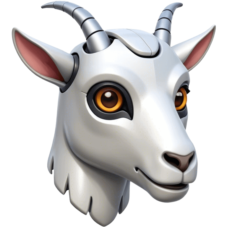 A Robotic  Goat head emoji