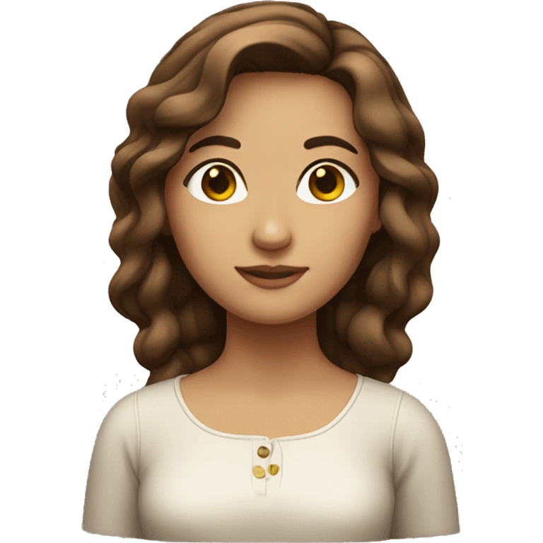 Italian girl with brown hair emoji