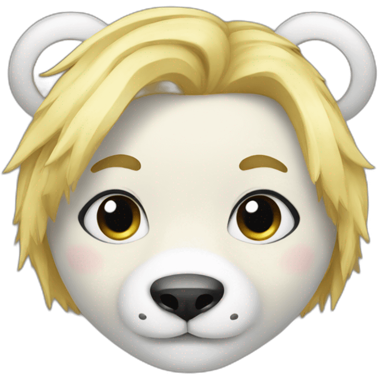 Blonde panda emoji