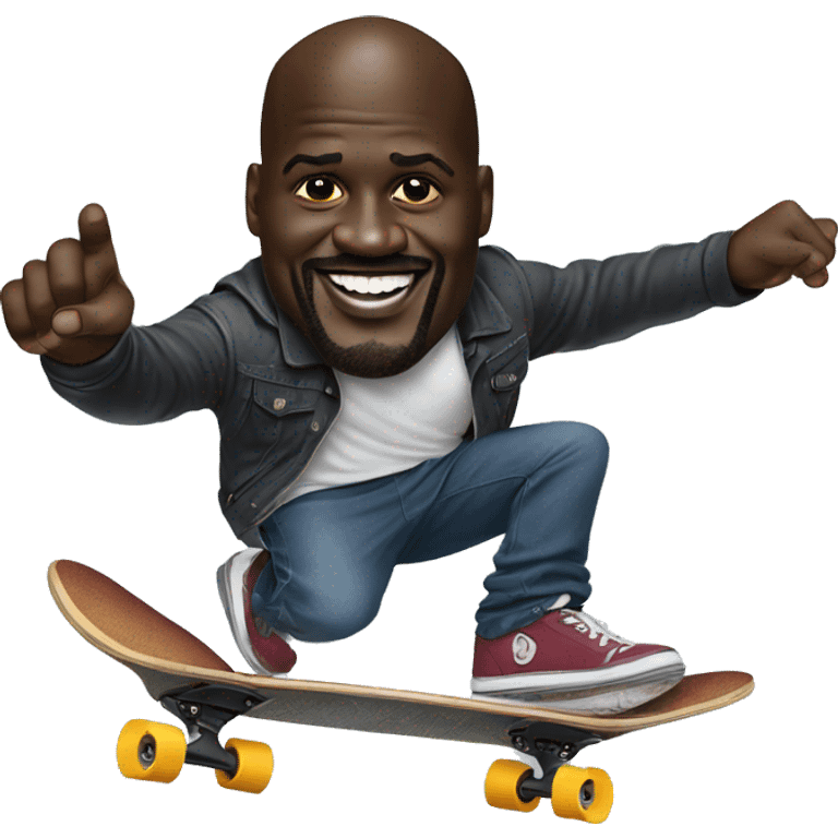 Shaquille O’Neal on a skateboard  emoji