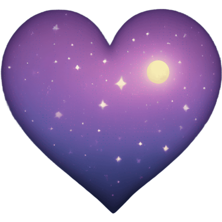 Night sky heart  emoji