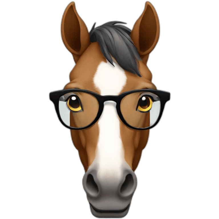 Horse with glasses emoji