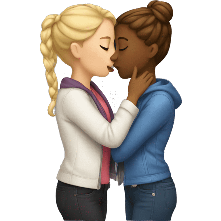 Lesbians kissing emoji