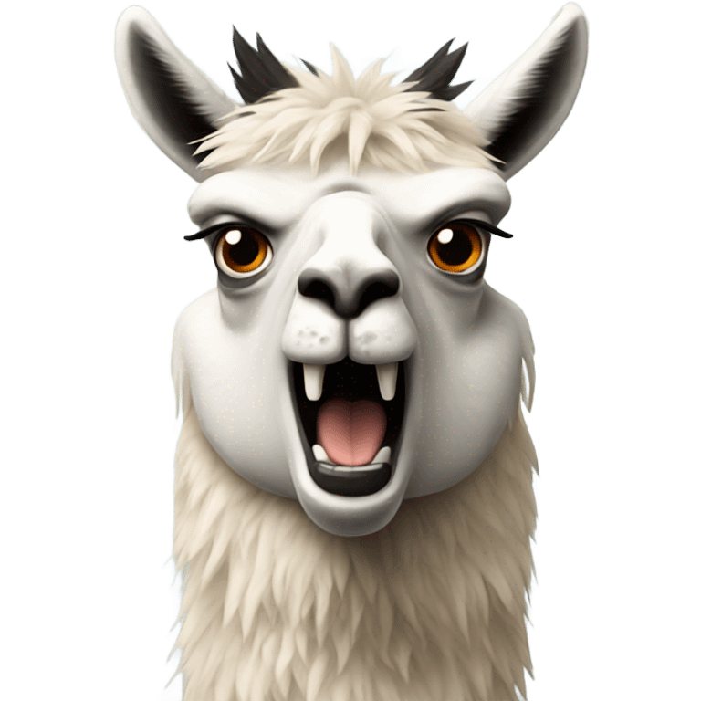 Angry llama emoji