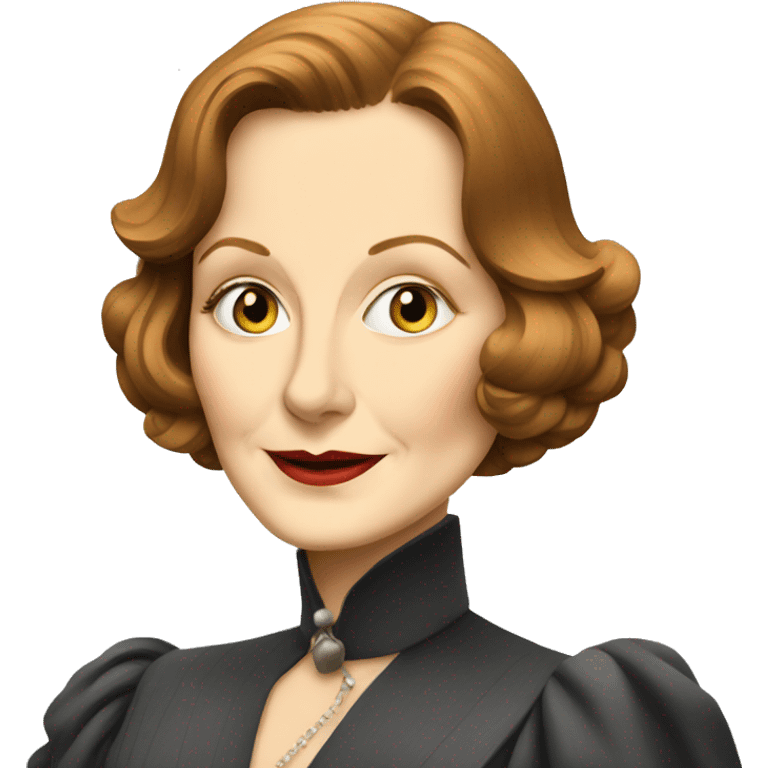 greta garbo speaking with smartphone emoji