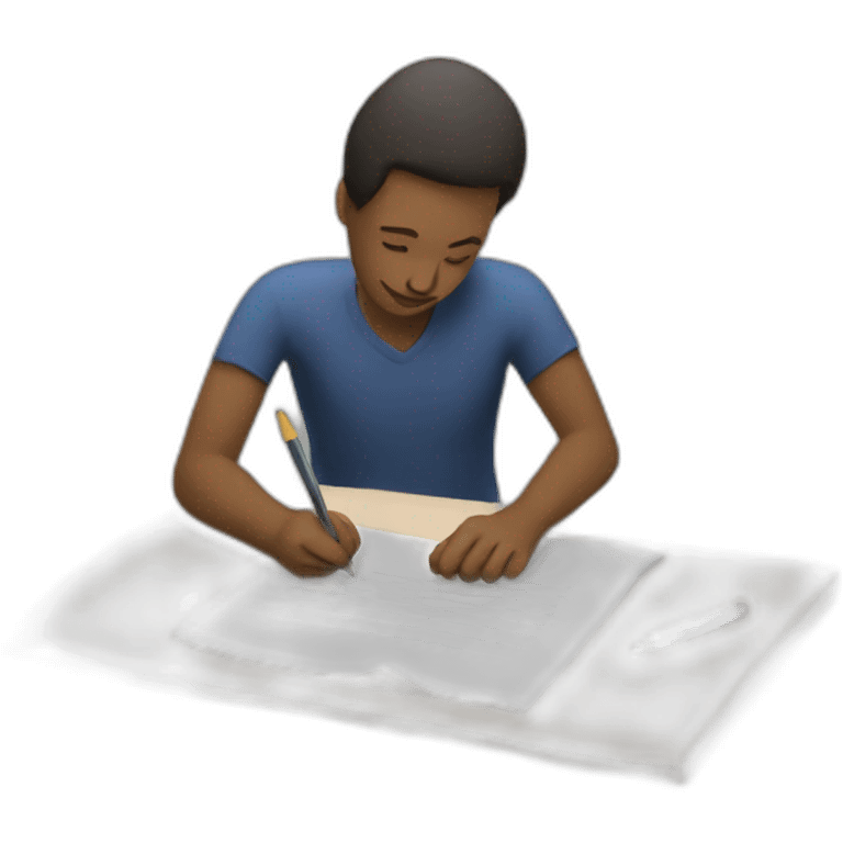 Person writing on paper emoji