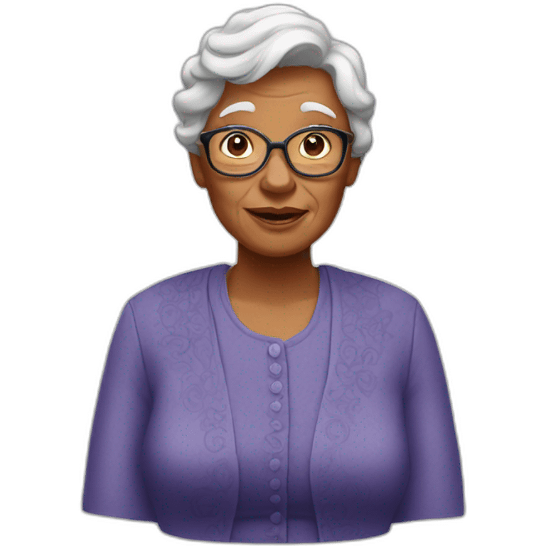 A grand-mother with red hair  emoji