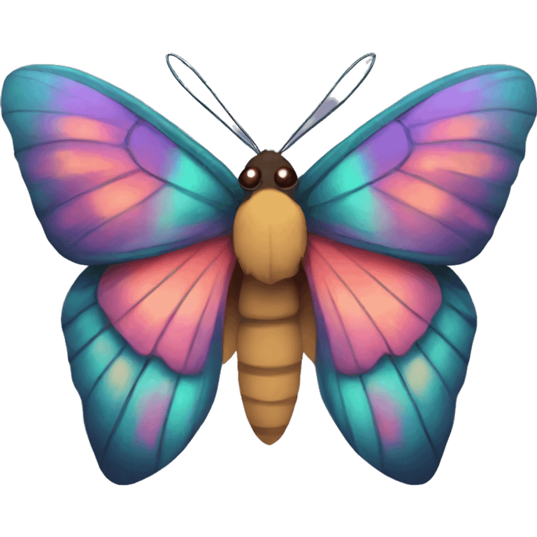 Make a beautiful moth very colorful  emoji