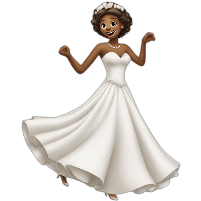 Bride dancing emoji