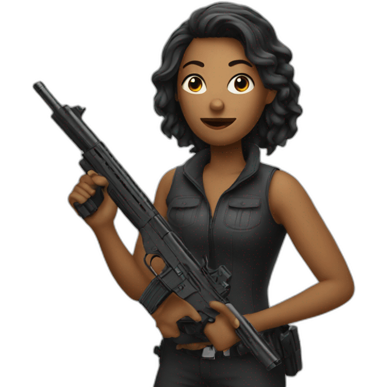 A woman with a gun  emoji