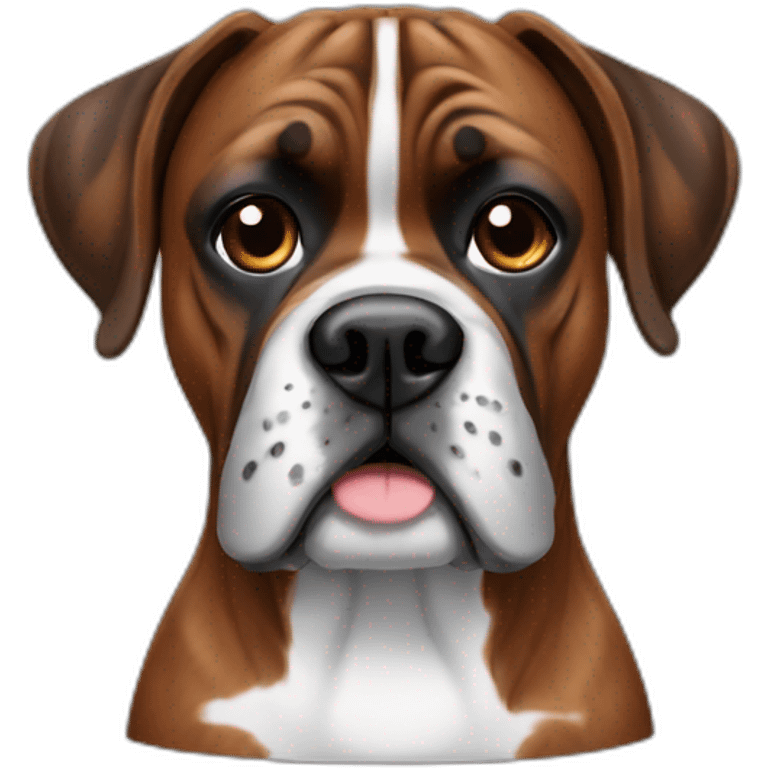 Brindle boxer dog emoji