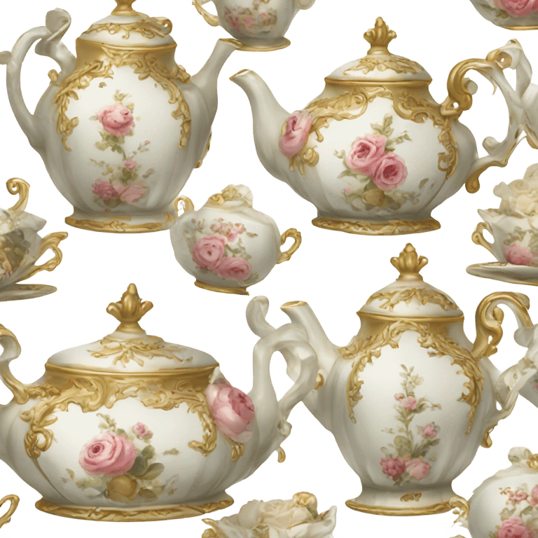 Rococo tea set emoji