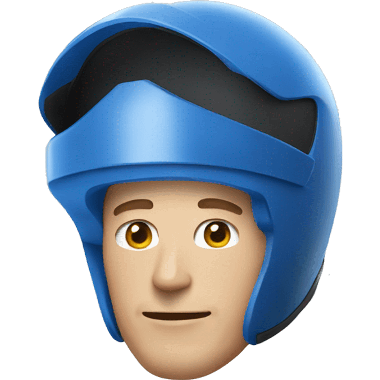 elon musk in a blue helmet. emoji